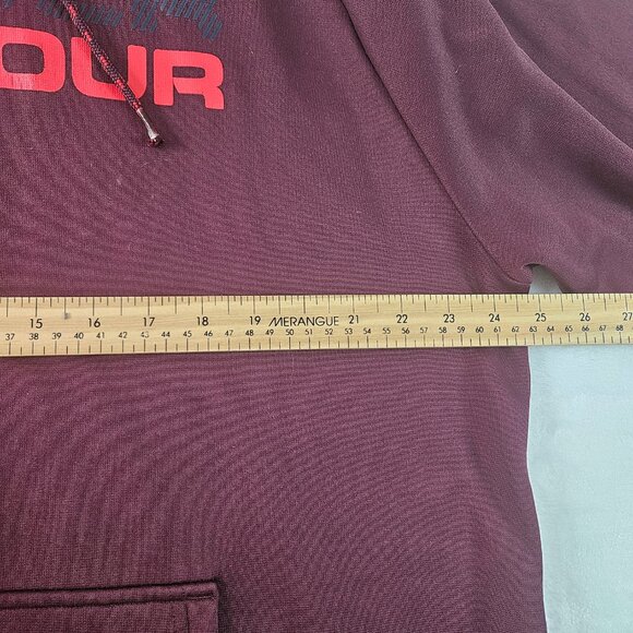 Under Armour Men's Size XL Hoodie Burgundy Coldgear Storm Loose Fit - Picture 14 of 15